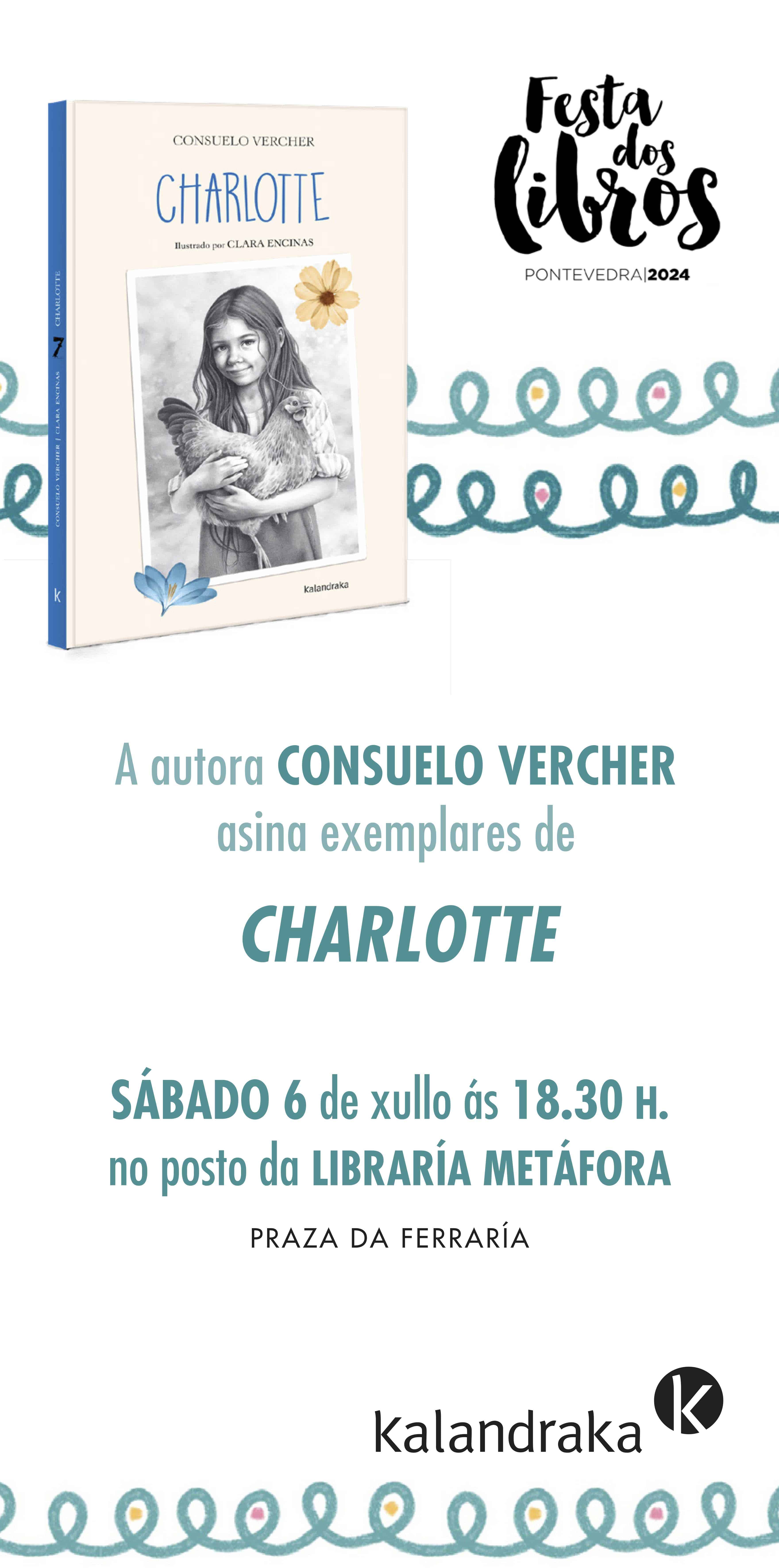 FESTA DOS LIBROS DE PONTEVEDRA: CONSUELO VERCHER ASINA “CHARLOTTE”