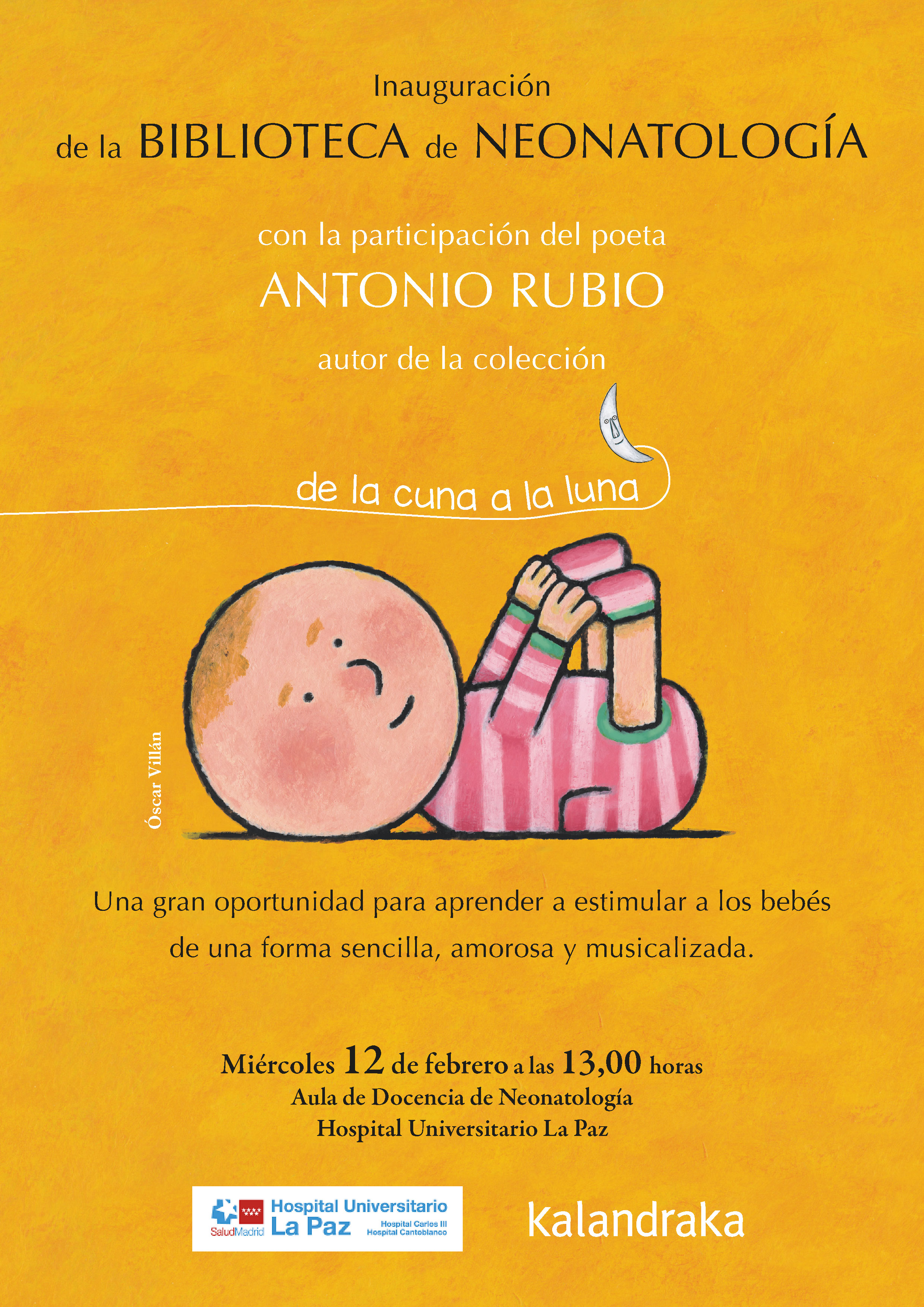 ANTONIO RUBIO INAUGURA LA BIBLIOTECA DE NEONATOLOGÍA DEL HOSPITAL LA PAZ