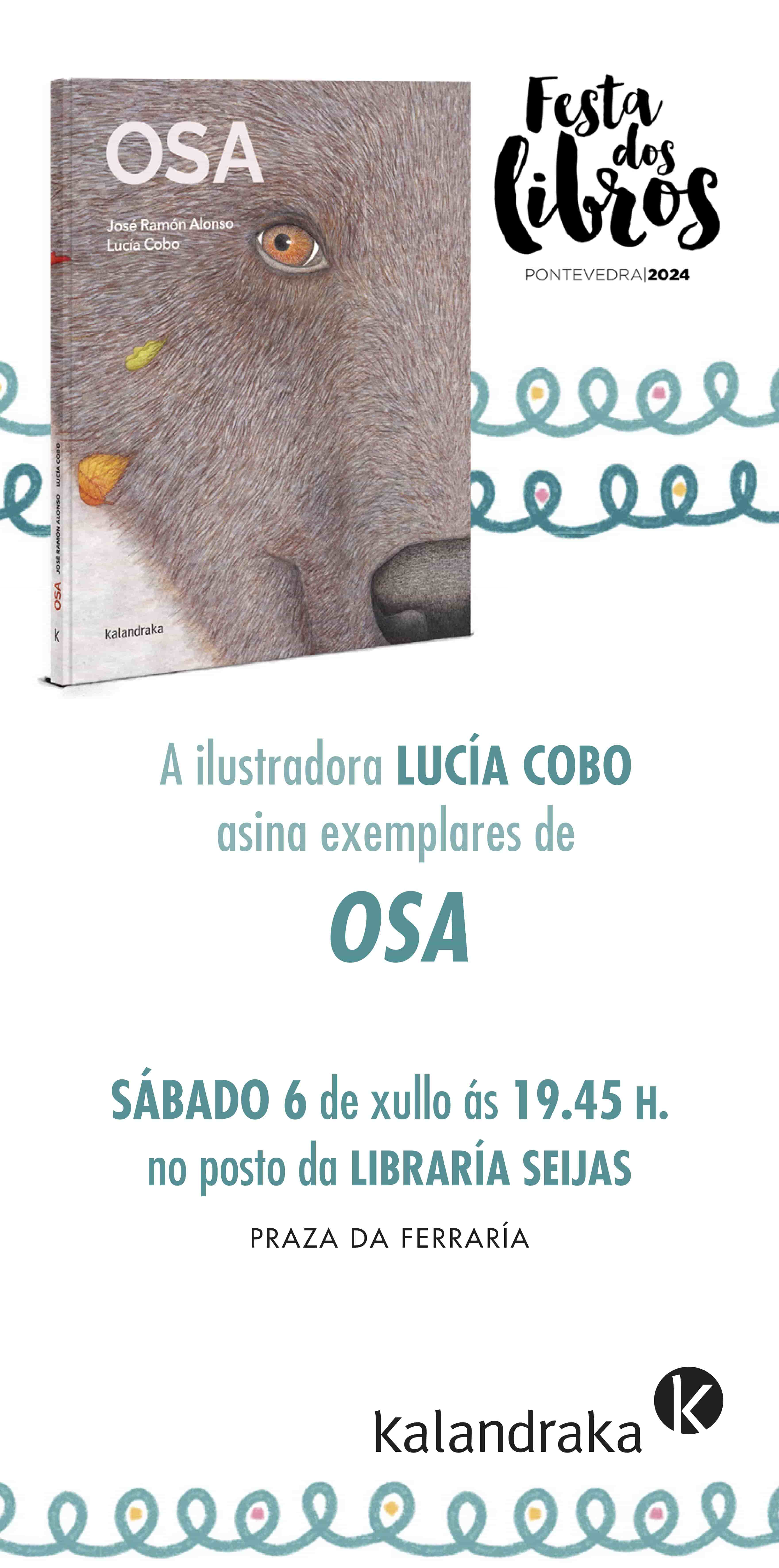 FESTA DOS LIBROS DE PONTEVEDRA: LUCÍA COBO ASINA “OSA”