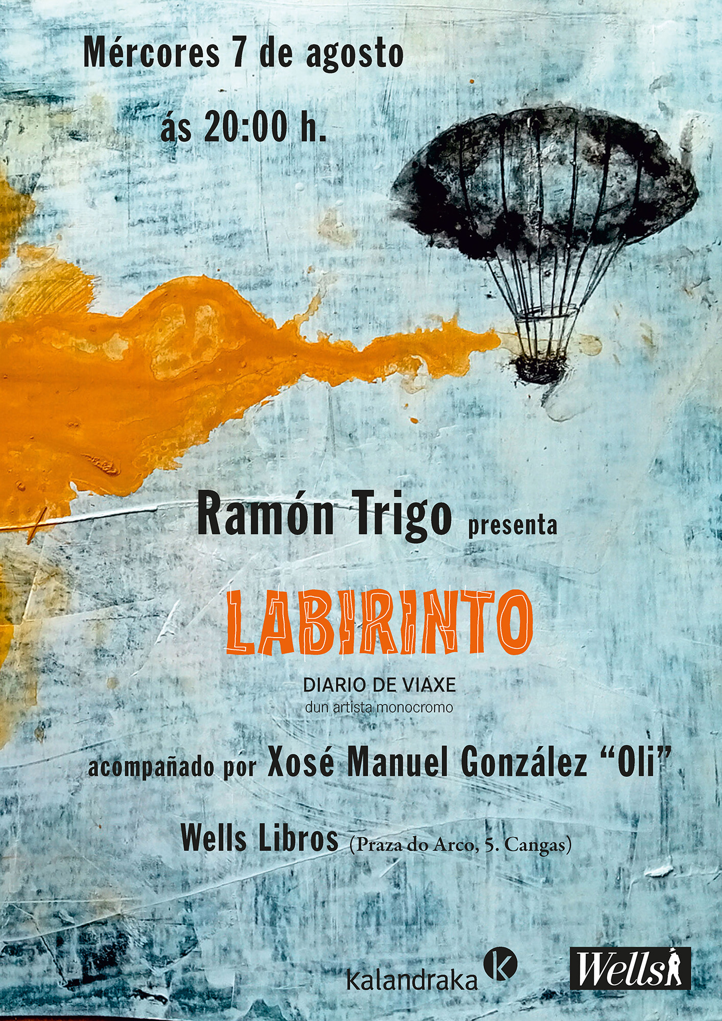 RAMÓN TRIGO PRESENTA “LABIRINTO” NA LIBRARÍA WELLS DE CANGAS