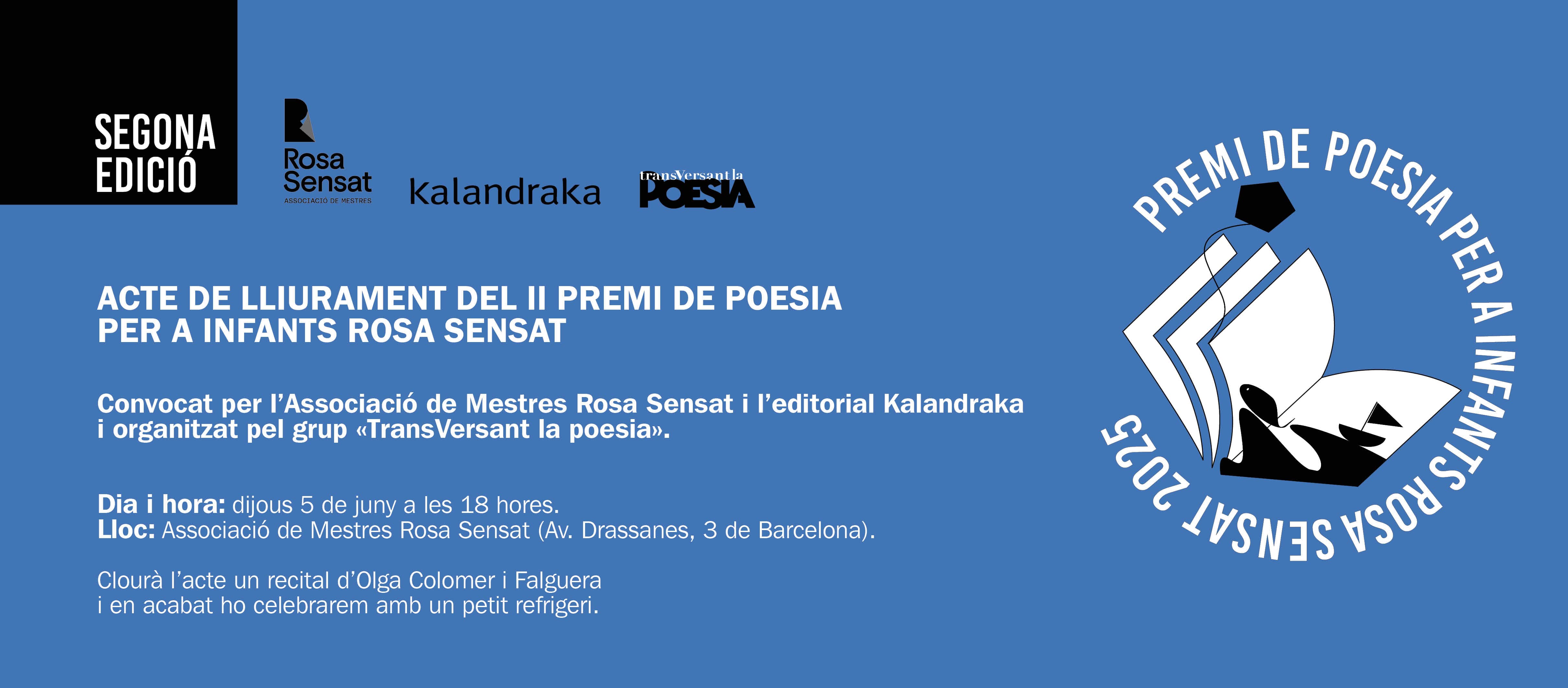 LLUIRAMENT DEL II PREMI DE POESIA PER A INFANTS ROSA SENSAT