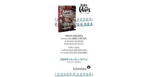 FESTA DOS LIBROS DE PONTEVEDRA: TEREIXA CONSTENLA PRESENTA “ABRIL É UN PAÍS”