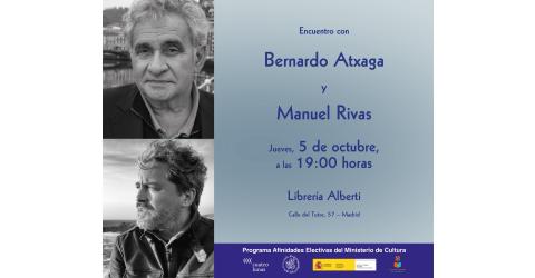 ENCUENTRO CON MANUEL RIVAS Y BERNARDO ATXAGA EN LA LIBRERÍA ALBERTI (MADRID)