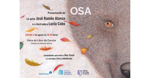 FEIRA DO LIBRO DA CORUÑA: JOSÉ RAMÓN ALONSO E LUCÍA COBO PRESENTAN “OSA”